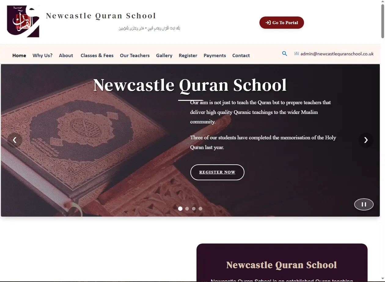 Quran School Website Design - 1